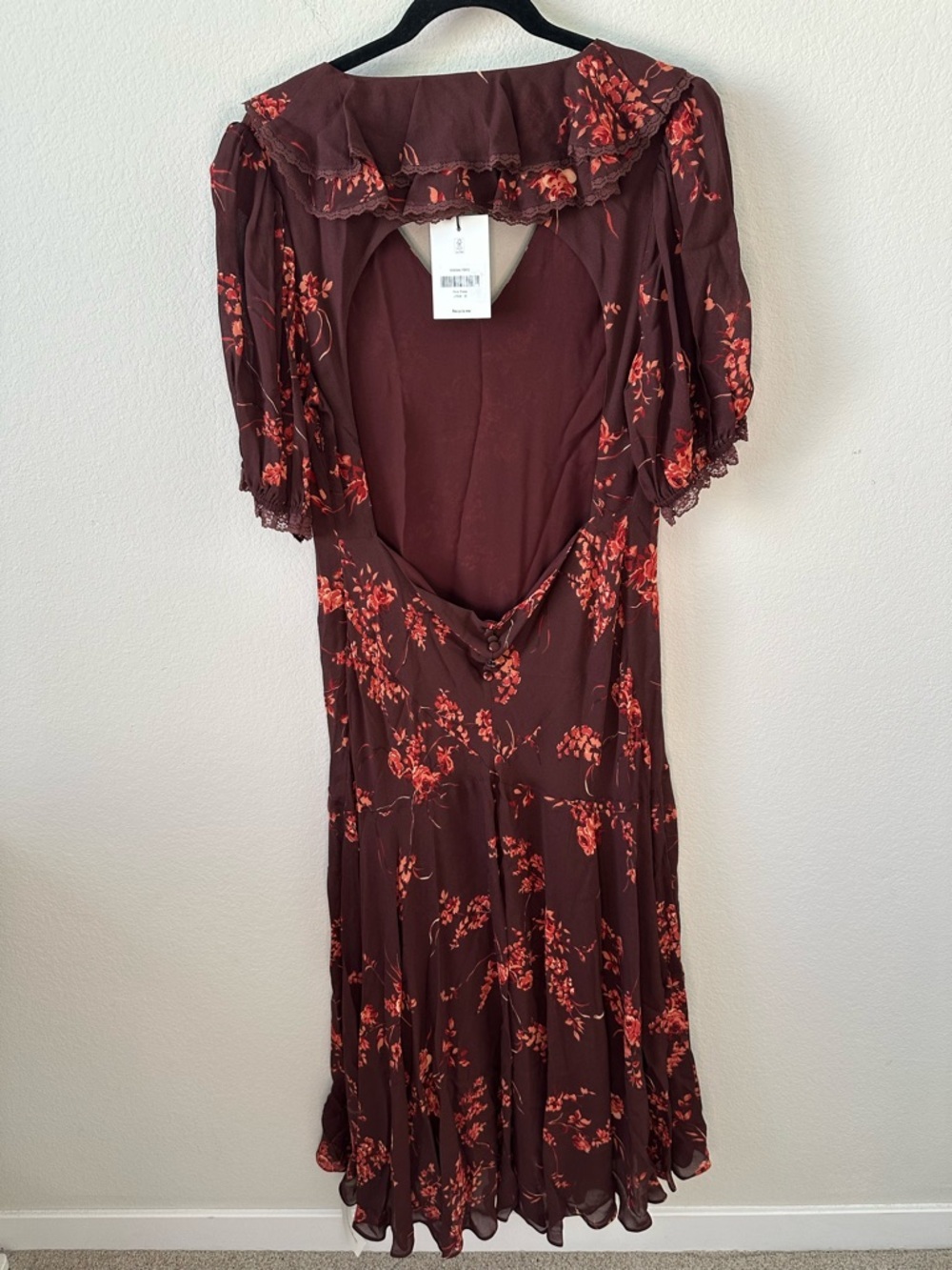 Reformation Evra Lace Trim
Lydia Midi Dress In Maroon Red SZ US 12 NWT - Picture 8 of 8